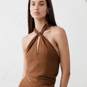 NWT Banana Republic Brown Halter Tank Top